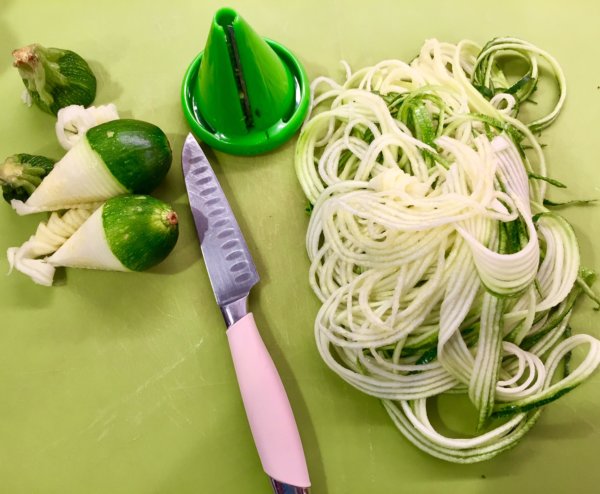 the zoodler  a twisty tool to make zucchini noodles • the