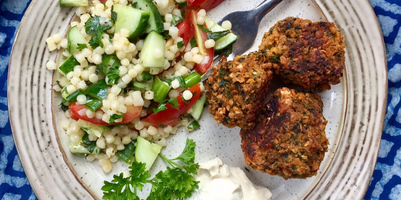 Harissa Falafel and Yogurt Tahini Sauce — The April Blake