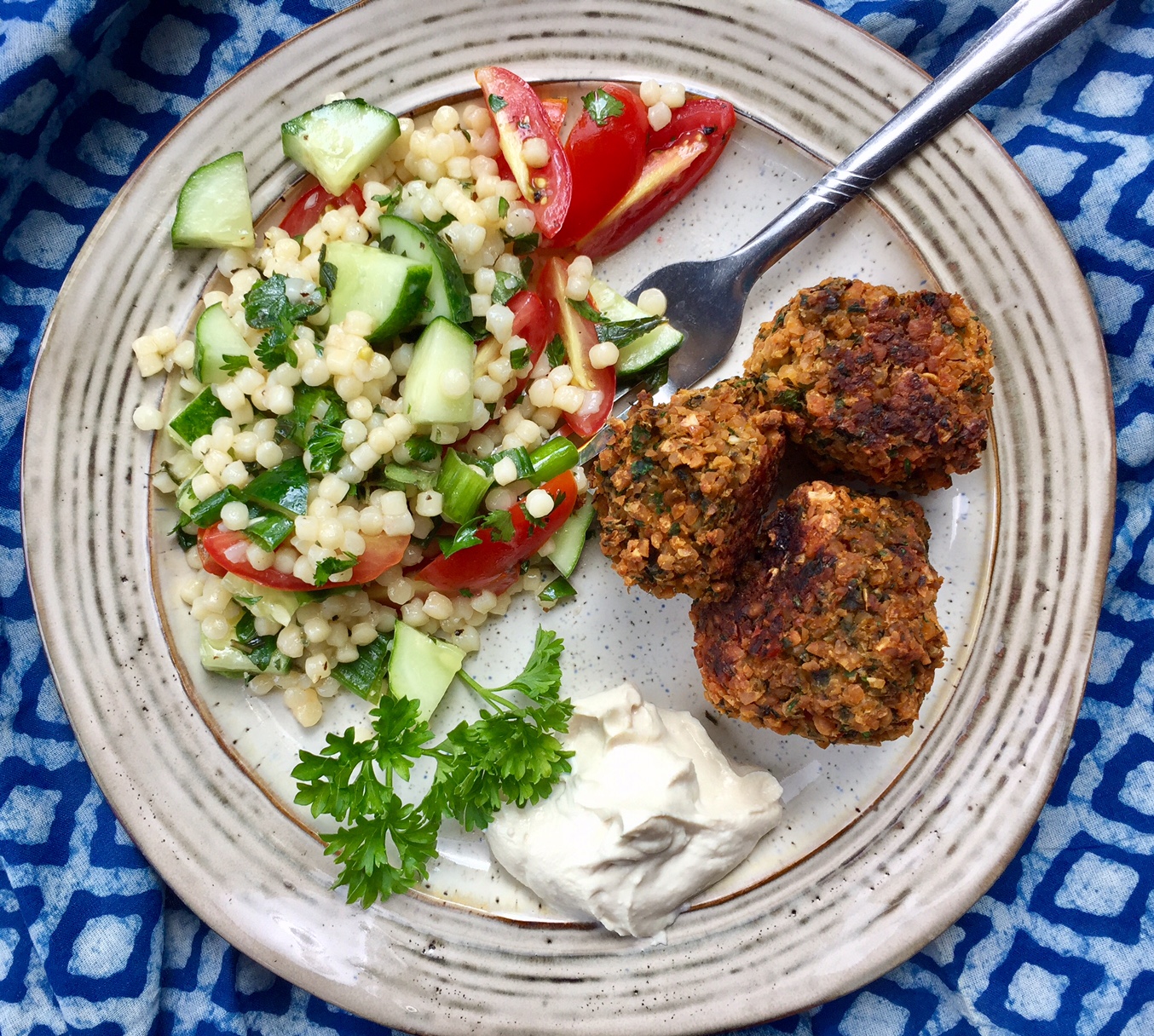 Harissa Falafel and Yogurt Tahini Sauce — The April Blake