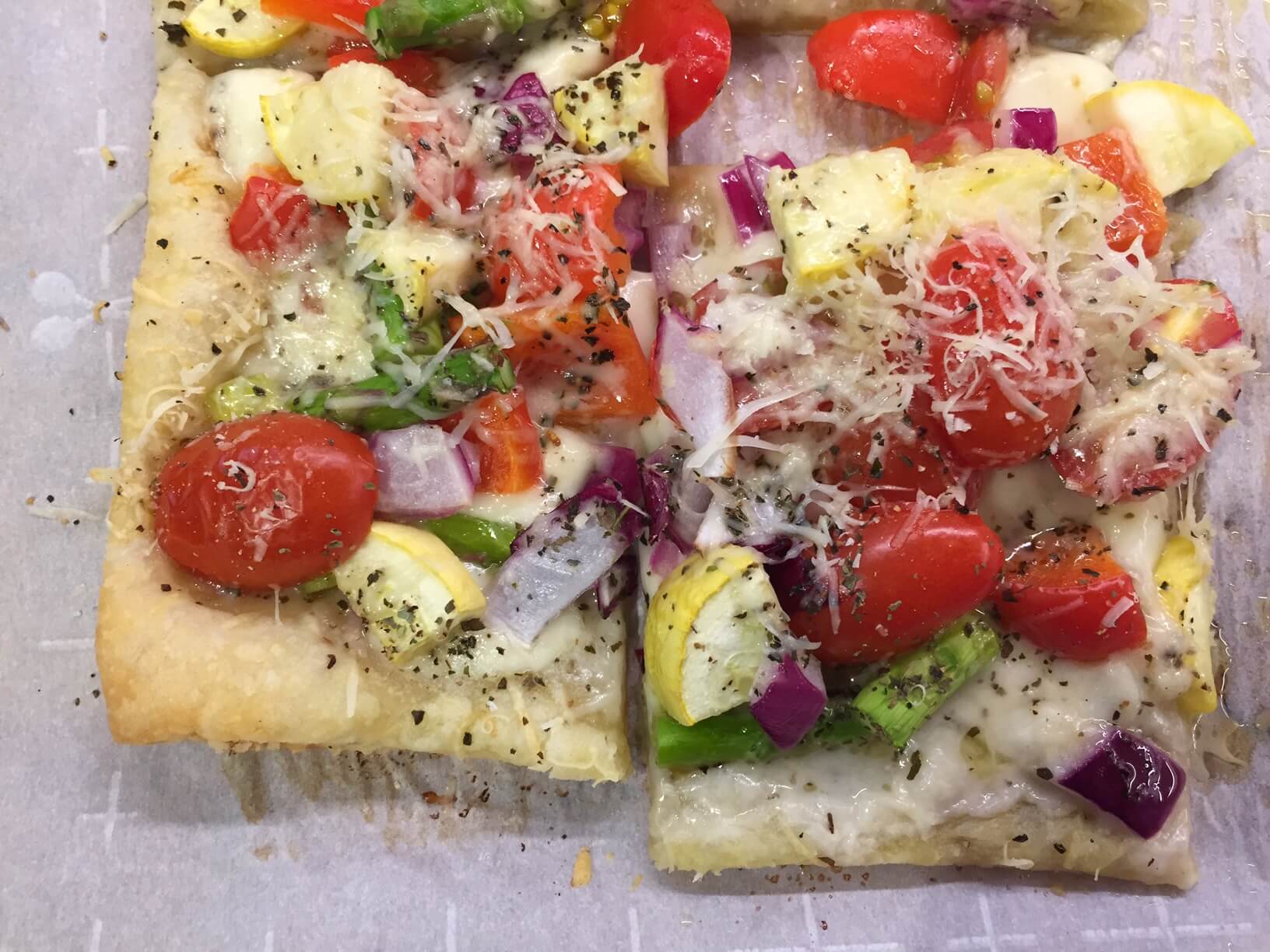 Puff Pastry Garden Pizza — The April Blake