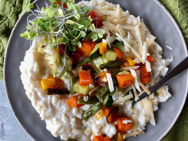 goat cheese risotto