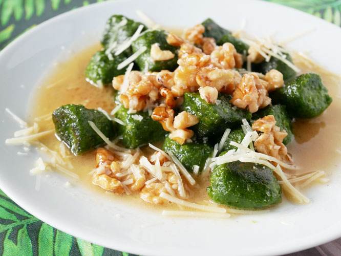 Trader Joe's Kale Gnocchi in a Garlic Walnut Sauce The April Blake