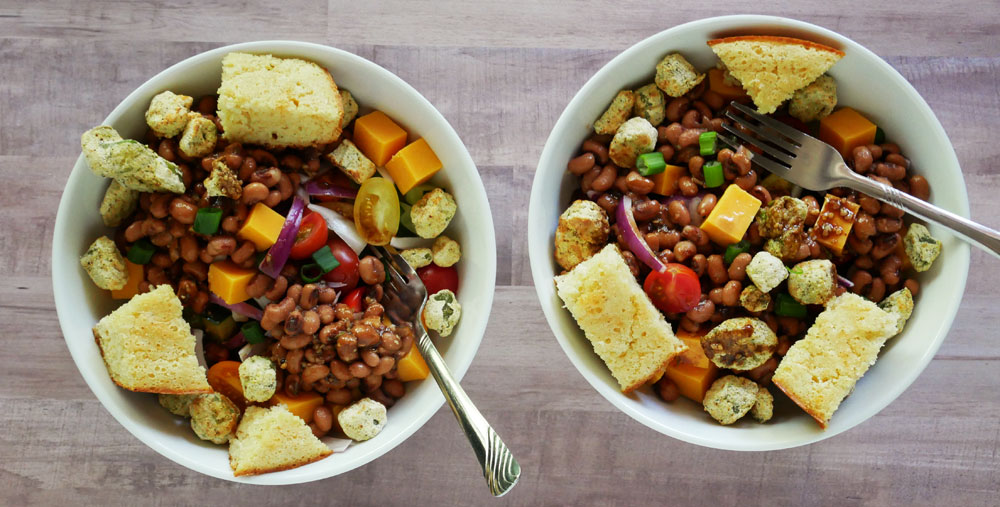 Southern panzanella salad