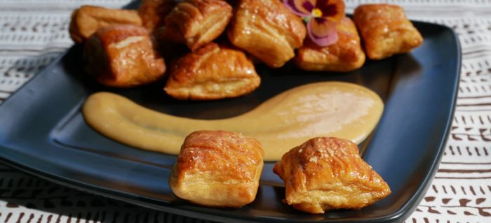 Pretzel Bites with Miso Mustard Dipping Sauce