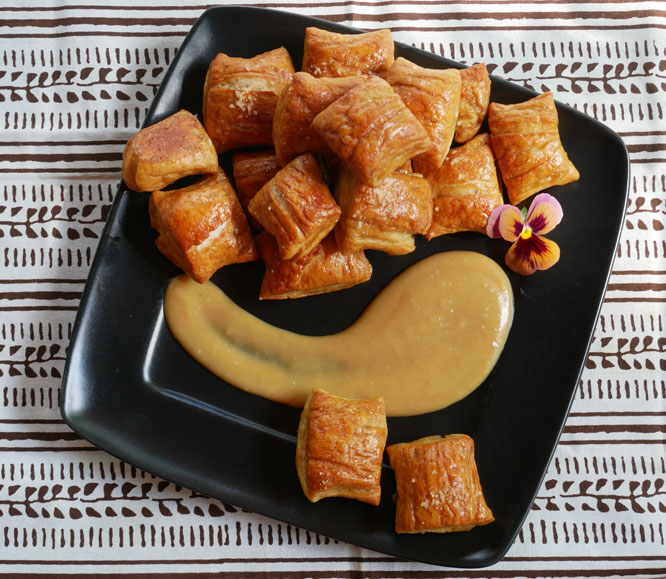 Pretzel Bites with Miso Mustard Dipping Sauce