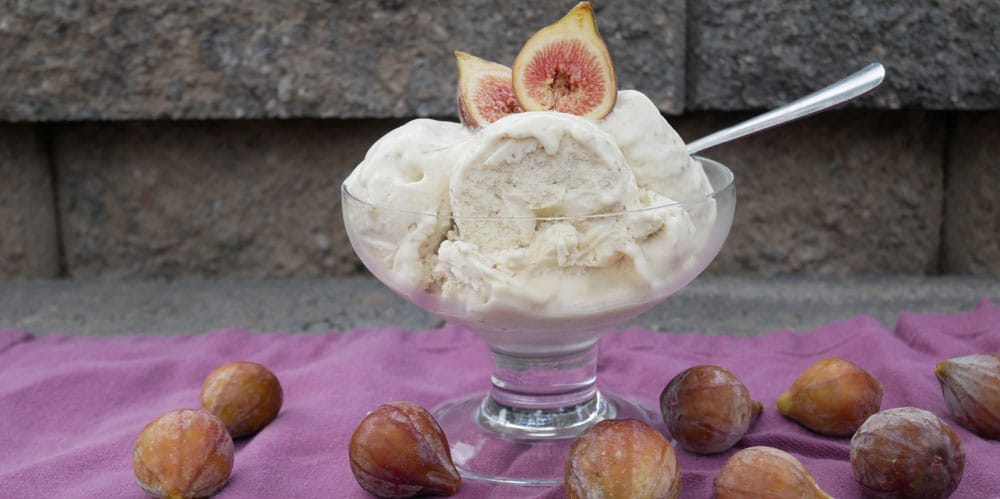 Fig and blue cheese ice cream