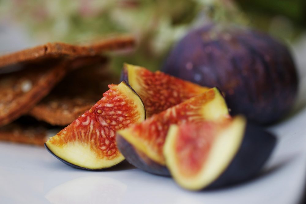 Fresh sliced figs