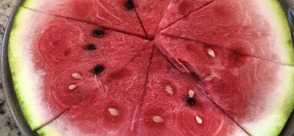 watermelon cut into slices