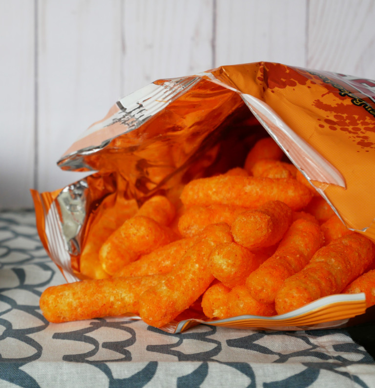 Herr's grilled cheese and tomato soup cheese puffs