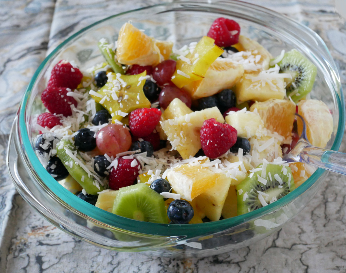 Small batch rainbow fruit salad