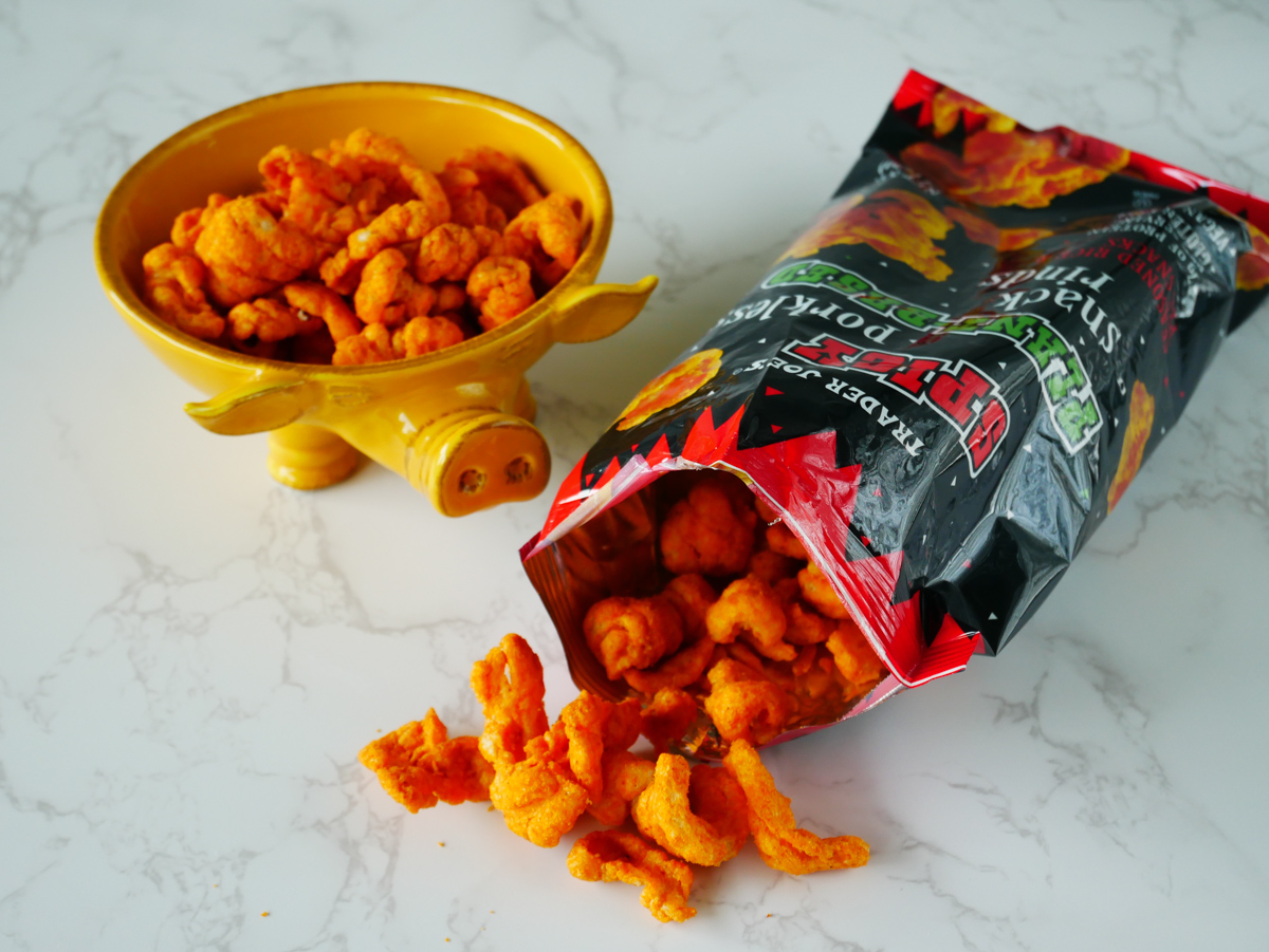 Trader Joe's Spicy Porkless PlantBased Snack Rinds Review The April