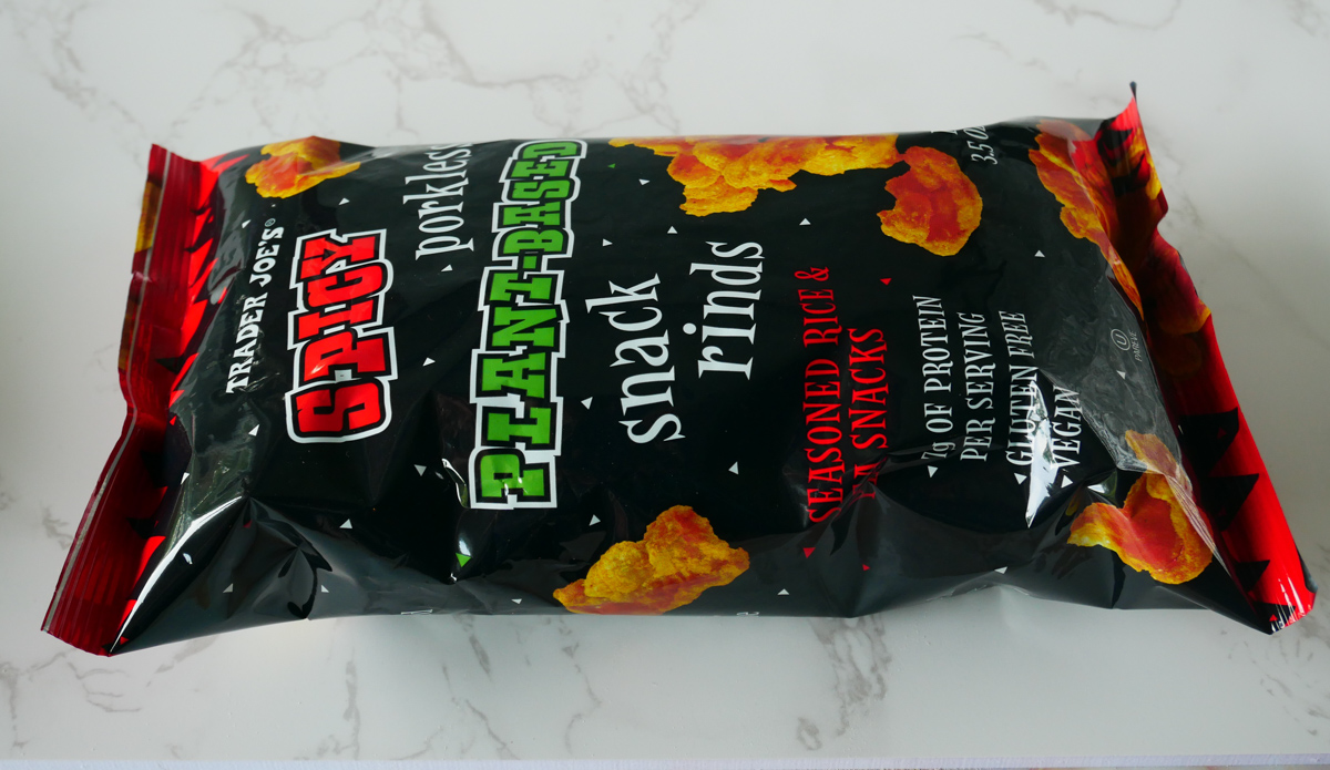 Trader Joe's Spicy Porkless PlantBased Snack Rinds Review The April