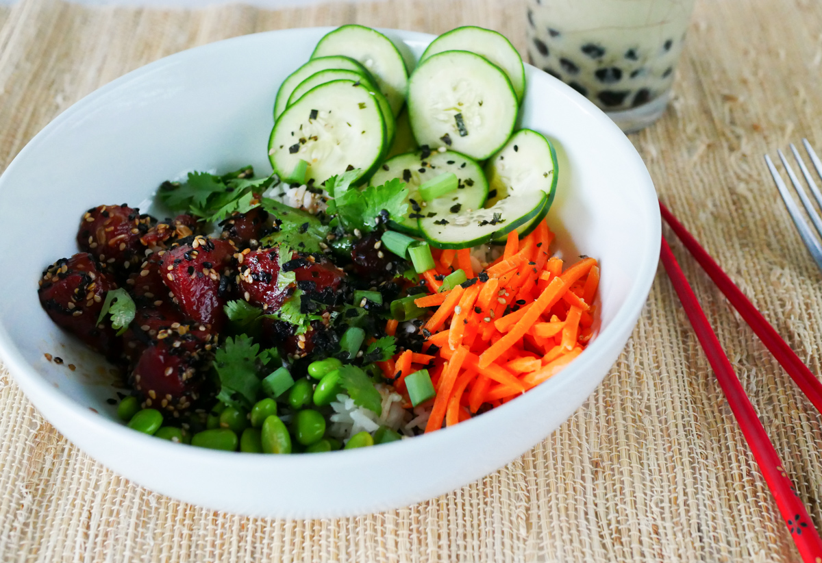 watermelon poke bowl