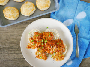 biscuits and soy chorizo gravy