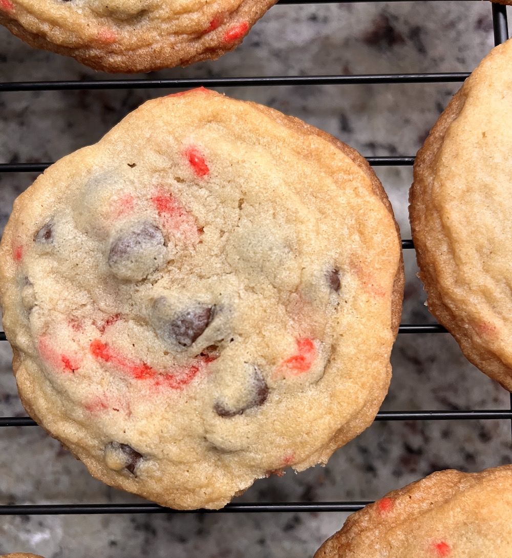 chocolate chip cookies with roasted peanut oil